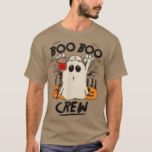 Boo Boo Crew Blood Bag Cute Boo In Cemetery Hallow T-Shirt