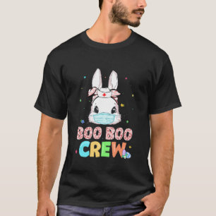 Boo Boo Crew Bunny Nurse Easter Rabbit Face Mask N T-Shirt