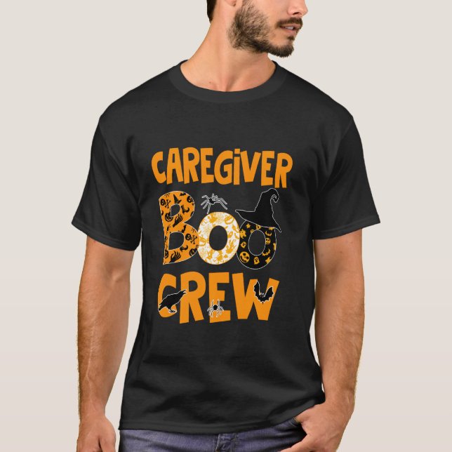 Boo Boo Crew Caregiver Halloween Ghost Costume Mat T-Shirt (Front)