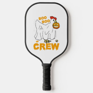 Boo boo crew chicken funny halloween pickleball paddle