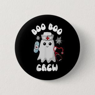 Boo Boo Crew Cute Nurse Ghost Funny Halloween 6 Cm Round Badge