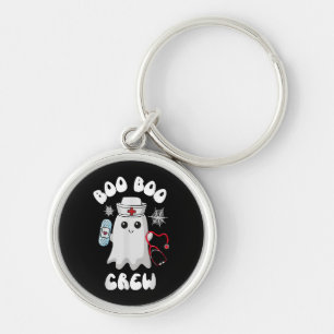 Boo Boo Crew Cute Nurse Ghost Funny Halloween Key Ring