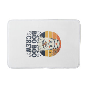 Boo Boo Crew Cute Nurse Ghost Halloween Shirt Desi Bath Mat