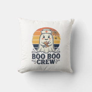 Boo Boo Crew Cute Nurse Ghost Halloween Shirt Desi Cushion