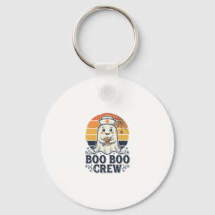 Boo Boo Crew Cute Nurse Ghost Halloween Shirt Desi Key Ring