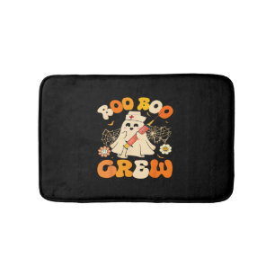 Boo Boo Crew Funny Ghost For Nurse, Retro Hallowee Bath Mat