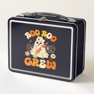 Boo Boo Crew Funny Ghost For Nurse, Retro Hallowee Metal Lunch Box