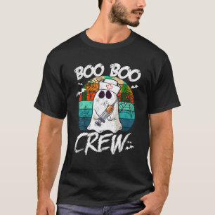 Boo Boo Crew Funny Nurse Ghost Happy Halloween T-Shirt