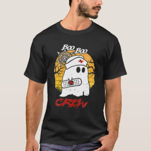 Boo Boo Crew Funny Nurse Halloween Costume Ghost T-Shirt