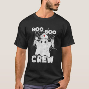 Boo .Boo .Crew Funny Nurse RN Halloween. Ghost Cos T-Shirt