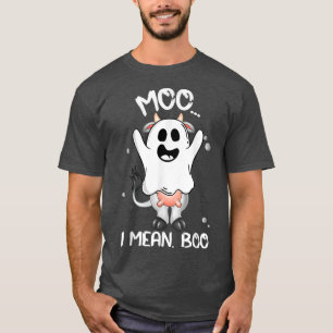 Boo Boo Crew Ghost Cow Moo I Mean Boo Farmer Cute  T-Shirt