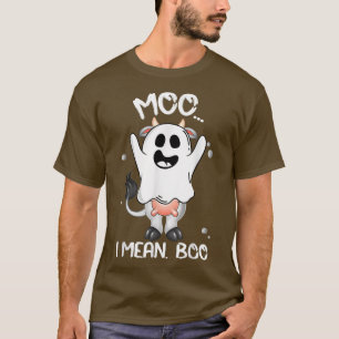 Boo Boo Crew Ghost Cow Moo I Mean Boo Farmer Cute T-Shirt