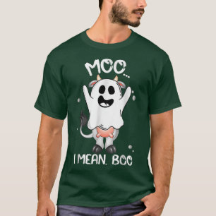 Boo Boo Crew Ghost Cow Moo I Mean Boo Farmer Cute  T-Shirt