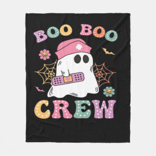 Boo Boo Crew Ghost Nurse Classic T-Shirt Fleece Blanket