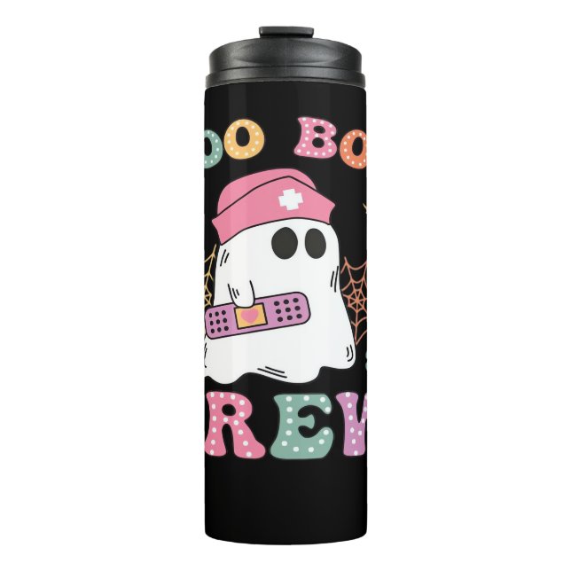 Boo Boo Crew Ghost Nurse Classic T-Shirt Thermal Tumbler (Front)