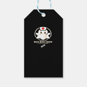 Boo Boo Crew Ghost Nurse - Cute and Spooky Hallowe Gift Tags