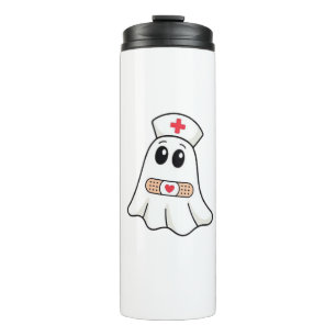 BOO BOO CREW Ghost Nurse Funny Halloween Essential Thermal Tumbler