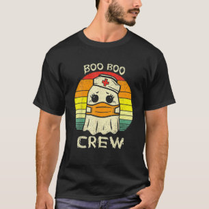 Boo Boo Crew Ghost Nurse Halloween 2021 Nursing Cu T-Shirt