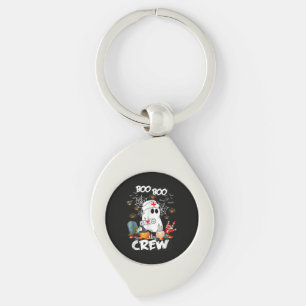 Boo Boo Crew Ghost Nurse Halloween Spooky Key Ring