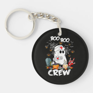 Boo Boo Crew Ghost Nurse Halloween Spooky Key Ring