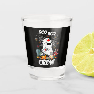 Boo Boo Crew Ghost Nurse Halloween Spooky Shot Glass