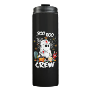 Boo Boo Crew Ghost Nurse Halloween Spooky Thermal Tumbler