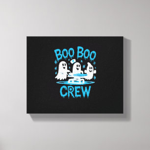 Boo Boo Crew Ghost Paramedic Nurse Halloween Essen Canvas Print