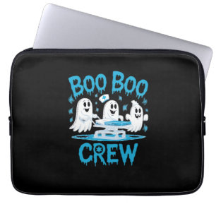 Boo Boo Crew Ghost Paramedic Nurse Halloween Essen Laptop Sleeve