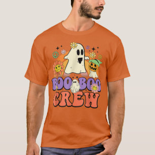 Boo Boo Crew Groovy Boo Squad Spooky Season Funny  T-Shirt