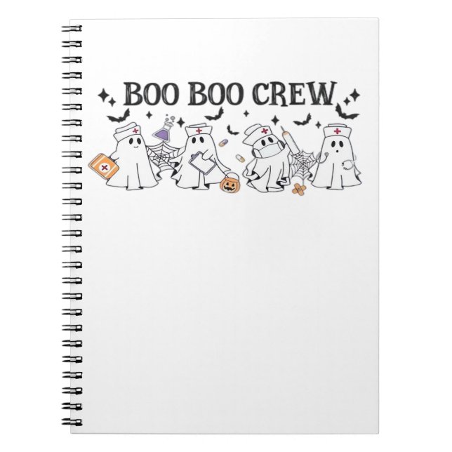 boo Boo Crew Halloween Classic T-Shirt Notebook (Front)