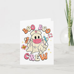 Boo Boo Crew Halloween Ghost Nurse Card