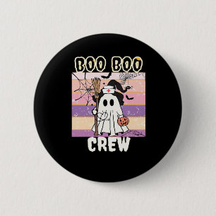 Boo Boo Crew Halloween Ghost Nurse Essential T-Shi 6 Cm Round Badge