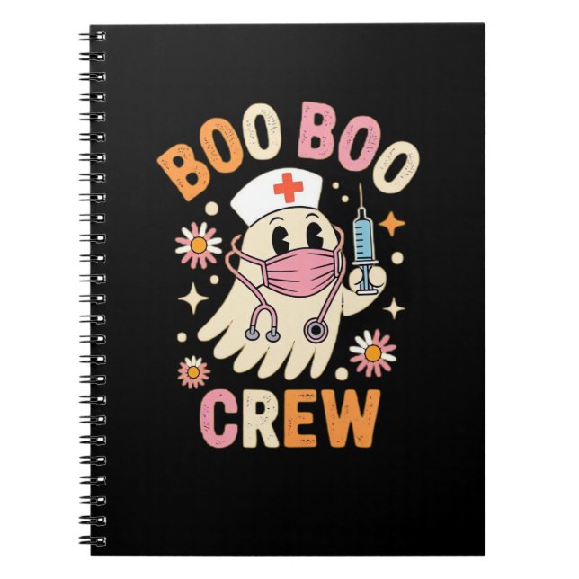 Boo Boo Crew Halloween Ghost Nurse Essential T-Shi Notebook (Front)