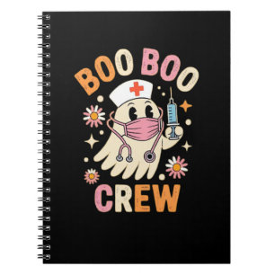 Boo Boo Crew Halloween Ghost Nurse Essential T-Shi Notebook