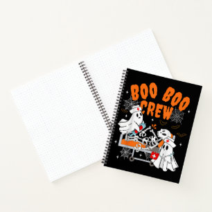 Boo Boo Crew Halloween Ghost Nurse Notebook