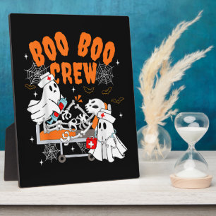Boo Boo Crew Halloween Ghost Nurse Plaque