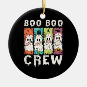 Boo Boo Crew Halloween Nurse Ceramic Tree Decoration