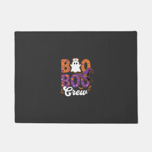 Boo Boo Crew Halloween Nurse Ghost Design Doormat