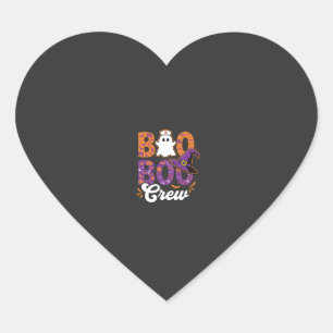 Boo Boo Crew Halloween Nurse Ghost Design Heart Sticker
