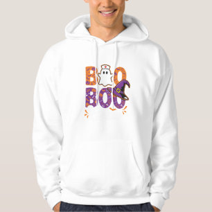 Boo Boo Crew Halloween Nurse Ghost Design Hoodie