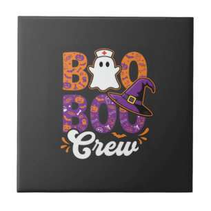 Boo Boo Crew Halloween Nurse Ghost Design Tile