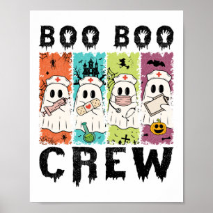 Boo Boo Crew Halloween Nurse Poster