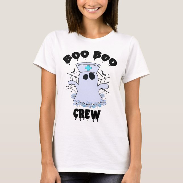Boo Boo Crew, Halloween Nurse T-Shirt (Front)