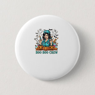 Boo Boo Crew Halloween Nurse with Syringes and Pum 6 Cm Round Badge