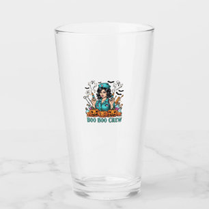 Boo Boo Crew Halloween Nurse with Syringes and Pum Glass