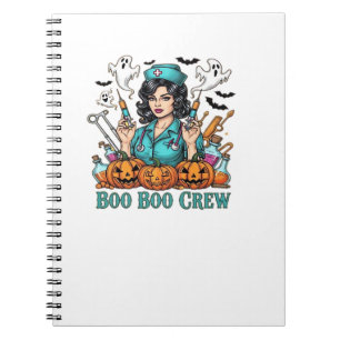 Boo Boo Crew Halloween Nurse with Syringes and Pum Notebook