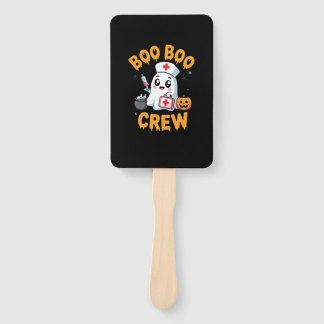 Boo Boo Crew Nurse Cute Ghost Halloween Nursing Es Hand Fan