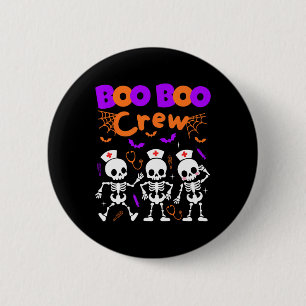 Boo Boo Crew Nurse Dancing Skeletons Halloween Ort 6 Cm Round Badge
