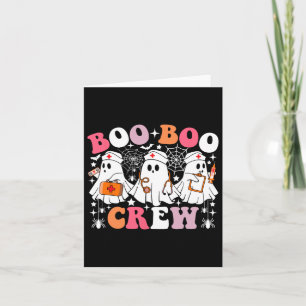 Boo Boo Crew Nurse Funny Ghost Boo Halloween Nursi Card
