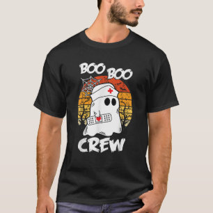 Boo Boo Crew Nurse Funny Ghost Women Halloween Nur T-Shirt